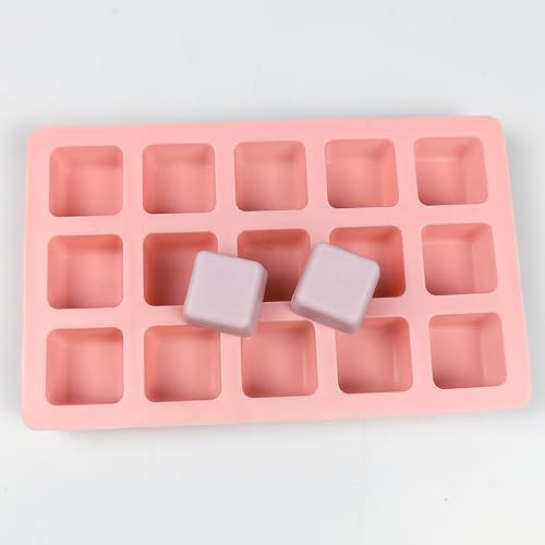 Square Chocolate Molds 3pcs Silicone Square Candy Mold 1 inch for Ice Cubes Caramel (3 Count)