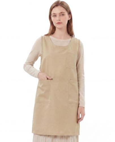 Unisex Cobbler Apron with 3 Deep Pockets Smock Vest Apron