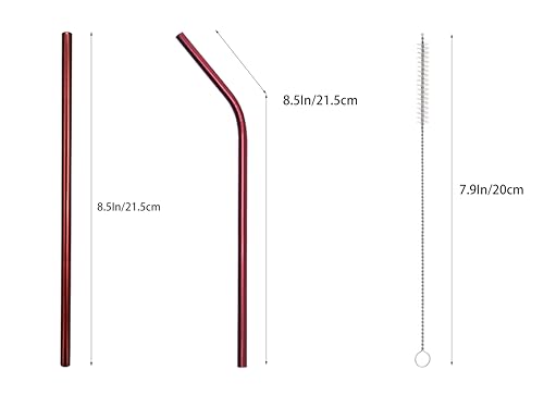 10 Pcs Stainless Steel Straws