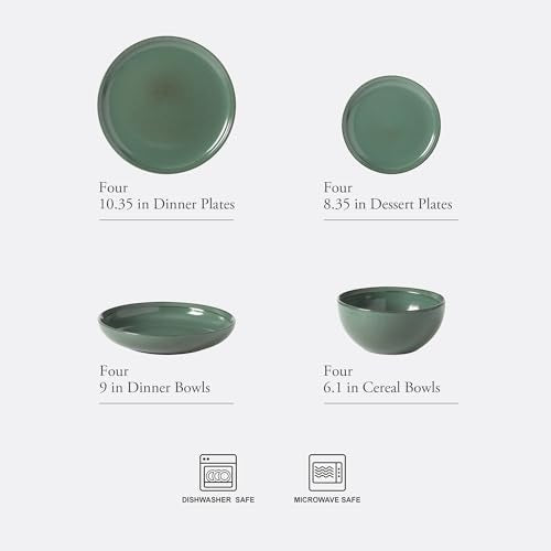 Beckett Stoneware Matte Reactive Glaze 16 Piece
