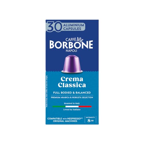 Crema Classica Aluminum Capsules Compatible with Nespresso Original Machines (30 Count)