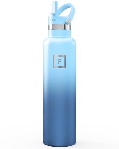 24 oz Narrow Mouth Water Bottle with Straw