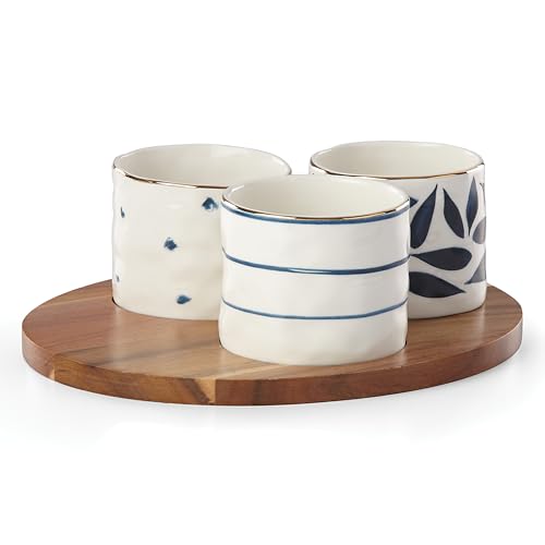 Blue Bay 4 Piece Snack Bowl & Tray Set (3 Count)