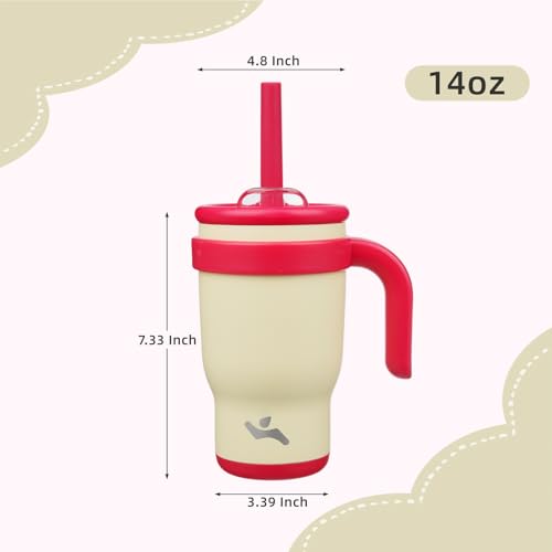 14 oz Tumbler with Handle and Straw