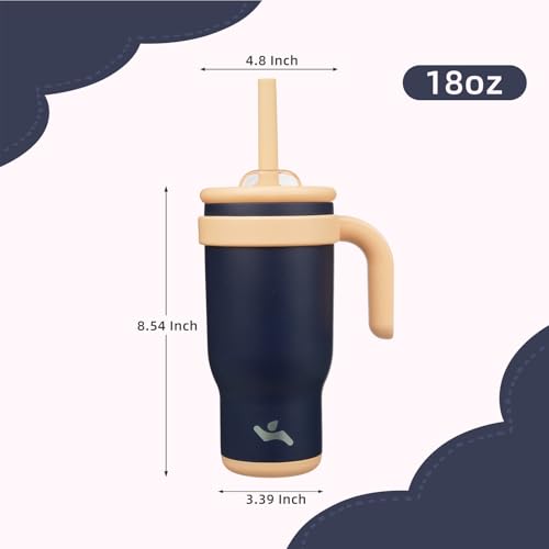 18 oz Tumbler with Handle and Straw