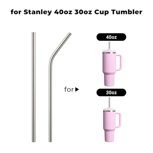 6 Pack Stainless Steel Straw for Stanley 40 oz 30 oz Tumbler (6 Count)