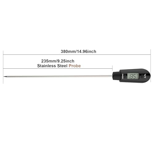 Digital Candy Thermometer Spatula Thermometer Meat Thermometer with Pot Clip & 9" Probe