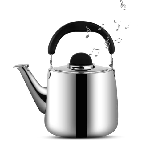 2.1 QT Stainless Steel Whistling Tea kettle for Stove Top