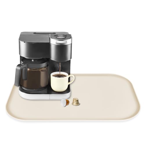 Silicone Coffee Maker Mat with Lip for Countertops