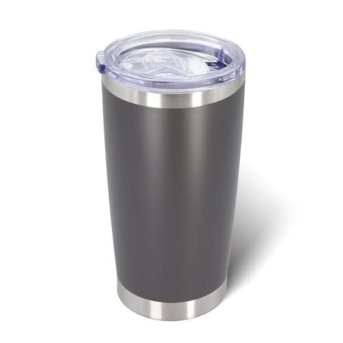 20oz Tumbler with Lid Stainless Steel Tumblers Insulated Mug Grey 1P