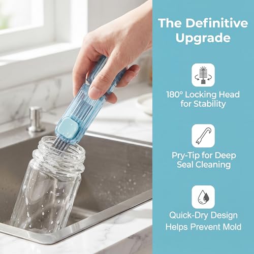 2Pcs 4 in 1 Cup Lid Gap Cleaning Brush Set (2 Count)