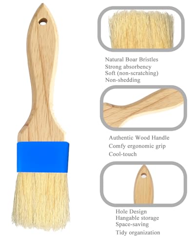 Natural Boar Bristle Pastry Brush (3 Count)