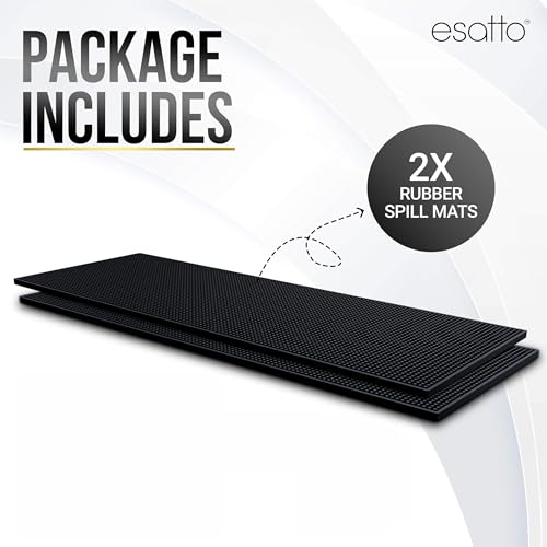 23.375” x 7.75” Double Width Professional Spill Bar Supply Mat Bartender Non (2 Count)