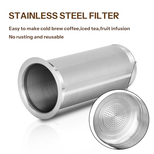 Cold Brew Coffee Filter for 1 Quart Wide Mouth Mason Jar