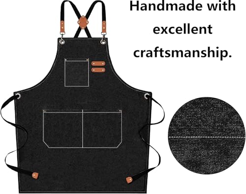 Chef Aprons for Men Women with Oversized Pockets
