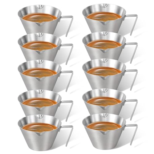 10 Pc Stainless Steel Espresso Shot Cups (10 Count)