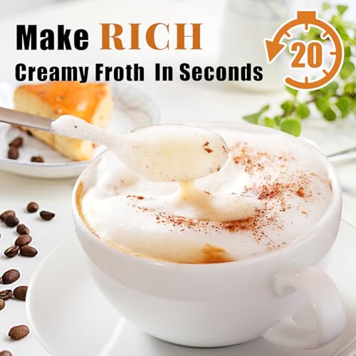 Black Handheld Milk Frother for Coffee