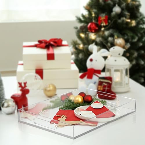 Clear Acrylic Tray with Raised Edges