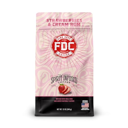 Strawberries & Cream Rum Ground Coffee (12 Ounce)