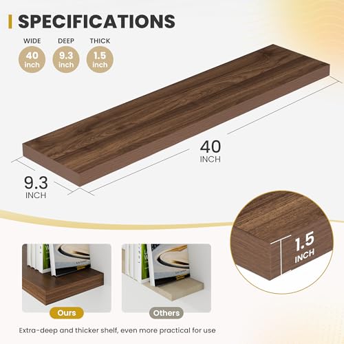 40 Inch Floating Shelves (2 Count)