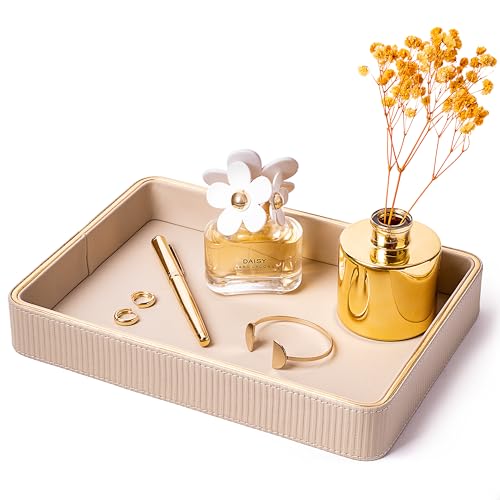 Night Stand Bedside Perfume Organizer Catchall Vanity Tray for Dresser Catch All
