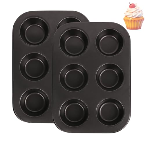 2 Packs 6 Cup Muffin Baking Pan Tin