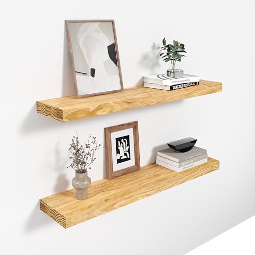 24'' Wood Floating Shelves for Wall (2 Count)