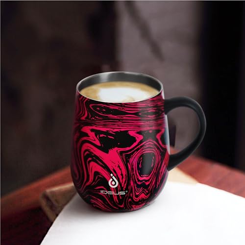 16 oz Insulated Coffee Mug with Lid and Handle
