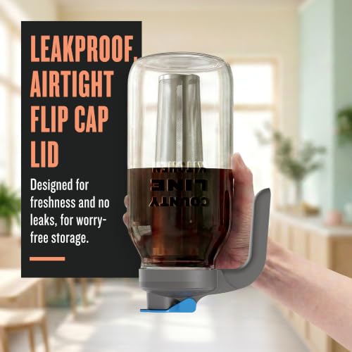 64oz Cold Brew Coffee Maker with Leak Proof Lid