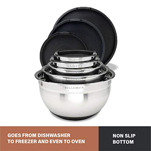 Stainless Steel Mixing Bowls with Airtight Lids Set