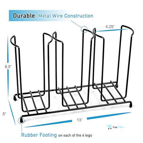 Wire Frame Cup and Lid Organizer 3 Compartment