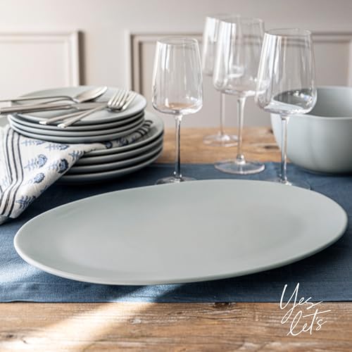 over&back Coupe Stoneware Serving Platter
