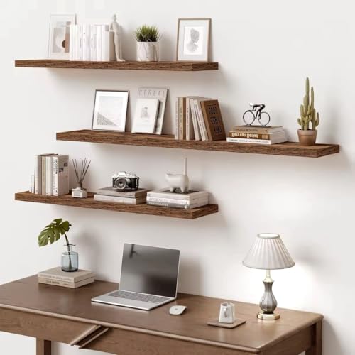 10 Inch Deep Floating Shelves for Wall 48” Set of 2 (2 Count)