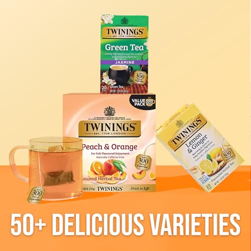Peach & Orange Herbal Tea Individually Wrapped Bags (100 Count)