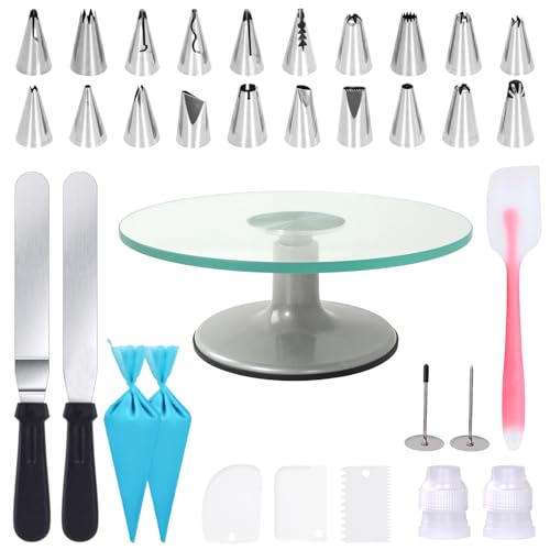 Cake Turntable Glass Stand 12"