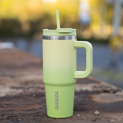 30 oz Insulated Tumbler with Handle & Straw