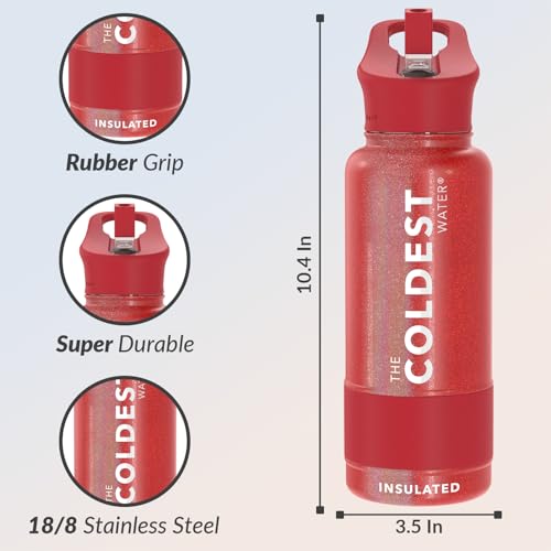 Coldest Insulated Water Bottle with Straw Lid