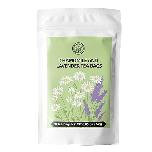 Chamomile and Lavender Herbal Tea Stress Relief Support Sleep (20 Count)