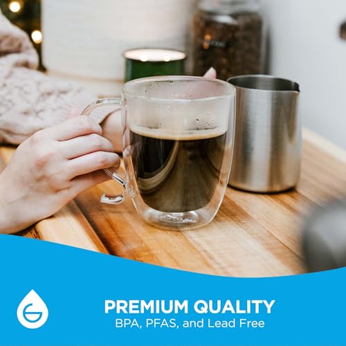 Cyprus Double Wall Glass Mug For Coffee