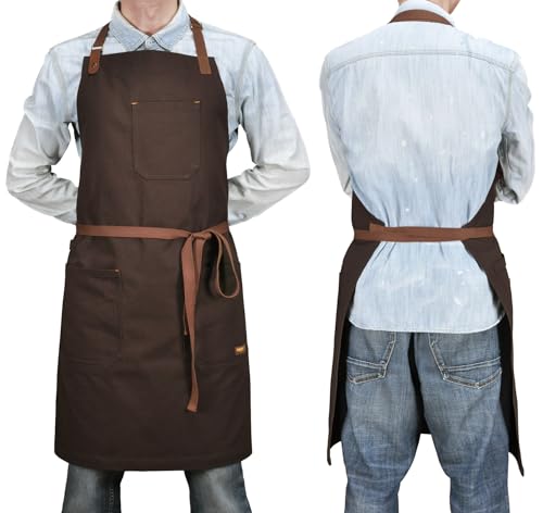 Mens Womens Chef Cooking Kitchen Apron with Pockets
