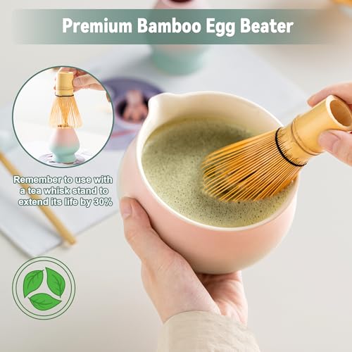Matcha Whisk Set with Ceramic Matcha Bowl