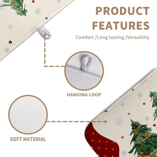 Winter Snowman Red Dish Drying Mats Christmas Gingerbread Man Dish Mat Drying Matt Xmas Tree Dishes Dryer Pad For Kitchen Counter Absorbent Microfiber Washable Foldable Reusable 18x24 In