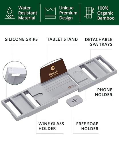 Premium Foldable Bathtub Tray Caddy