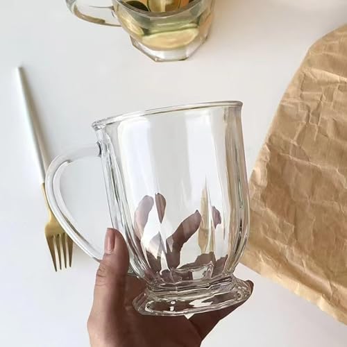 Clear Glass Coffee Mugs Set of 4 (4 Count)