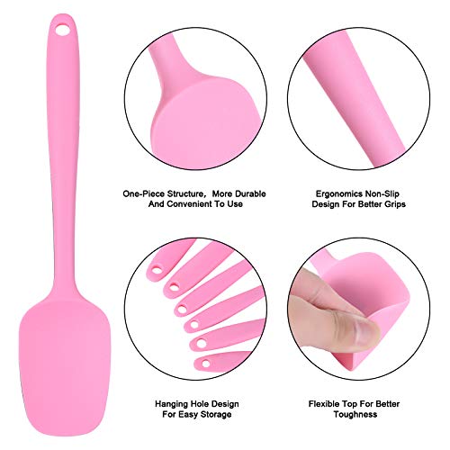 Heat Resistant Silicone Spatulas Set Food Grade Silicone Seamless (6 Count)