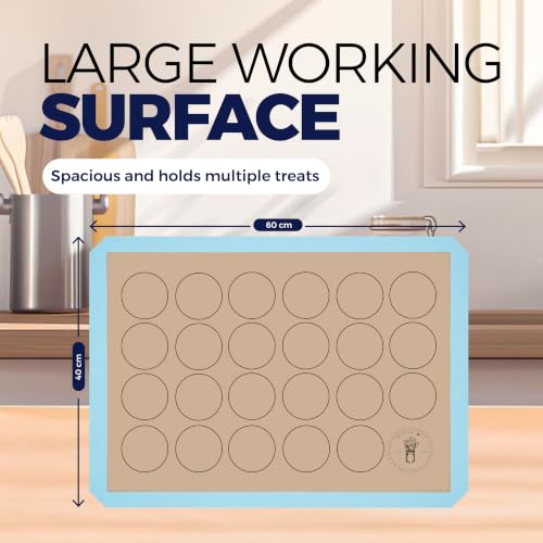 Macaron Baking Mat Silicone Non Stick (2 Count)
