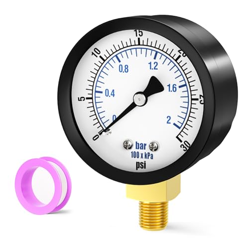 0 30PSI Well Pump Pressure Gauge 2" Dial Size