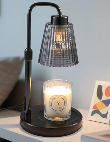 Marble Candle Warmer Lamp Black with Cycle Timer