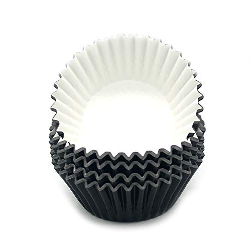 Standard Black Foil Cupcake Liners Muffin Baking Cups for Party and More (100 Count)