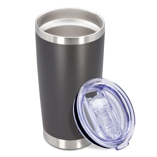 20oz Tumbler Insulated Coffee Tumblers with Lid Stainless Steel Grey 1P